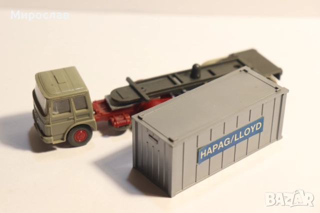 WIKING H0 1/87 МАН MAN КОНТЕЙНЕР КАМИОН МОДЕЛ КОЛИЧКА, снимка 7 - Колекции - 52446220
