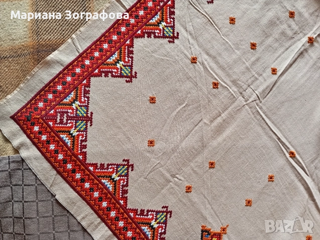 Покривки "Българска бродерия", - Разтегателна голяма стабилна маса, Покривка за спалня 200 х 220 см., снимка 10 - Декорация за дома - 49104918