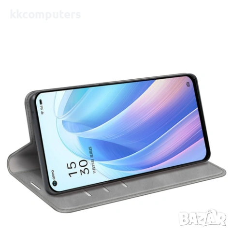 OPPO Reno7 SE 5G Retro-skin Magnetic Кожен Калъф и Протектор, снимка 5 - Калъфи, кейсове - 53074397