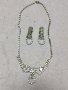 Посребрен гердан с обици , снимка 2