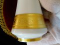 Ваза баварски порцелан,релефно злато. , снимка 2