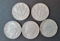 Франция на Виши 5 броя по 2 франка 1943, 1944, 1947, 1948 и 1950 к47, снимка 2