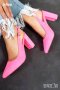 Неонови Обувки в Розов Цвят, снимка 1 - Дамски обувки на ток - 36514341