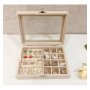 Кутия за бижута 20х15х5 см, Бежова, снимка 2