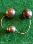 Стари ретро сребърни обеци тип Топче винтидж стил 38222, снимка 5