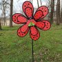 3608 Вятърна въртележка за градина Голямо цвете с калинка, снимка 3