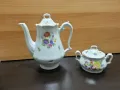 Стар порцелан Чехословакия чайник захарница , снимка 1