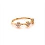 Златен дамски пръстен 1,42гр. размер:57 14кр. проба:585 модел:16484-5, снимка 3
