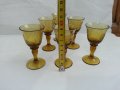 Ретро стъклени чашки цветно стъкло, снимка 3