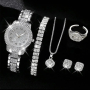 Дамски часовник с пръстен,2 гривни , обеци и колие , снимка 1