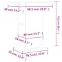 vidaXL Поставка за аквариум, бяла, 60,5x36x72,5 см, инженерно дърво, снимка 9