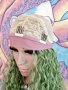 Ръчно Изработена Бутикова Перука с Разкошни Плажни Ариел Къдрици в Цвят - Зелен Микс КОД 8973, снимка 8
