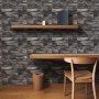 Сив  камък самозалепващ 3D тапет, снимка 13