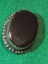 СТАРА ТИБЕТСКО СРЕБРО БРОШКА с ГОЛЯМ ЧЕРЕН ОНИКС 14192, снимка 9