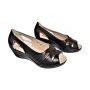 Дамски летни обувки на лека платформа черно , снимка 1 - Дамски ежедневни обувки - 44190810