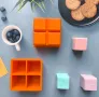 4 бр 4 см квадрат квадрати куб кубчета силиконов молд форма калъп сапун гипс, снимка 3