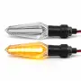 Гъвкави гумени 12V LED мигачи за мотор 2 броя, снимка 1