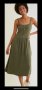 Масленозелена рокля, снимка 1 - Рокли - 40982183