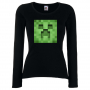 Дамска тениска Creeper Face 3 майнкрафт Minecraft,Игра,Забавление,подарък,Изненада,Рожден Ден., снимка 2