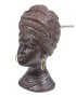 Настолен керамичен бюст на африканска жена, 8,5x9x17,5 см, снимка 2