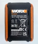 WORX WA3644 - Акумулаторна батерия 20V 4.0Ah 11.2024г., снимка 4