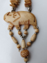 Гердан кост,слон,висулка,фигурка, снимка 1 - Колиета, медальони, синджири - 44623145