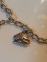 Сребърна гривна с пет талисманчета , снимка 2