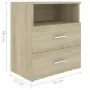 vidaXL Нощни шкафчета, 2 бр, дъб сонома, 50x32x60 см, снимка 10