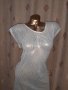 LC   L/XL Бяла прозрачна рокля с пайети , снимка 3