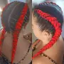 Боксьорски Плитки Box braids Детски прически Опашки Бохо Туистъри Ариел Къдрици Афро Канекалон , снимка 4