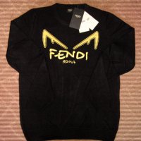 Fendi мъжки пуловер черен нов с етикет, снимка 5 - Пуловери - 34096800