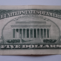 5 долара САЩ 1988 , стария вид ,,Малка глава" Банкнота от САЩ , снимка 4 - Нумизматика и бонистика - 44716882