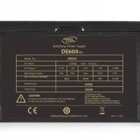 Захранване за настолен компютър DeepCool DE600V2 ATX 600W PSU, снимка 2 - Захранвания и кутии - 34499511
