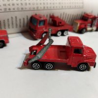   Червено камионче на Majorette No 222 Multi Benne Truck 1/100 France Vintage Toy Car Diecast AG764, снимка 6 - Колекции - 38901685