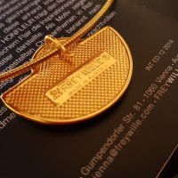 FREYWILLE колие 24к златно покритие емайл вдъхновено от Клод Моне, снимка 12 - Колиета, медальони, синджири - 42272048