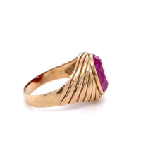 Златен мъжки пръстен с рубин 7,97гр. размер:62 14кр. проба:585 модел:22514-1, снимка 3 - Пръстени - 44575976