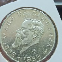 5 Песос 1959 г сребро 
, снимка 1 - Нумизматика и бонистика - 41757033