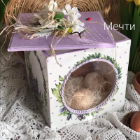 Голяма кутия за яйчица, сладки, бонбони…, снимка 2 - Декорация за дома - 44794290