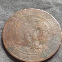 Рядка монета 10 сантима 1855г. Франция Наполеон трети за КОЛЕКЦИЯ 26428, снимка 2 - Нумизматика и бонистика - 42686435