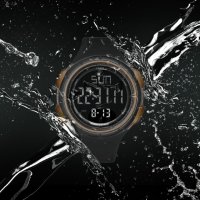 Дигитален часовник SMAEL 1618 – черно и злато, снимка 4 - Мъжки - 42597440