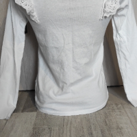 бяла с дантелки, снимка 2 - Блузи с дълъг ръкав и пуловери - 36164520