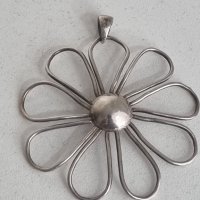 Сребърна висулка цвете , снимка 5 - Колиета, медальони, синджири - 41882575