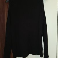 Черна блуза с оголени рамене, снимка 5 - Блузи с дълъг ръкав и пуловери - 41124542