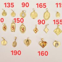 Златни медальони – Богородица, Св. Георги, Христос, снимка 2 - Колиета, медальони, синджири - 44214291