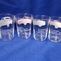 Стъклени чашки, колекция коли 6 бр комплект, снимка 6 - Колекции - 44479853