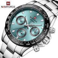 Мъжки часовник Naviforce, Неръждаема стомана, Син / Сребрист, снимка 2 - Мъжки - 41686547