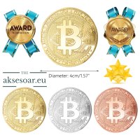 Позлатена биткойн монета за колекция сувенири за познавачи на Bit Coin криптовалутата метална физиче, снимка 11 - Нумизматика и бонистика - 42191792