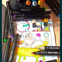 Комплект маркери за рисуване, оцветяване, Двустранни, 36бр, снимка 3 - Образователни игри - 41866299