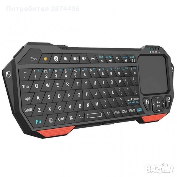 BT05 Безжична клавиатура с тъчпад за управление на смарт телевизори, снимка 1