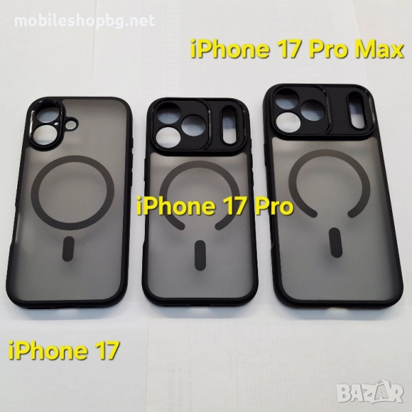iPhone 17 /17 Pro /17 Pro Max гръб MagSafe матов черен борд, снимка 1